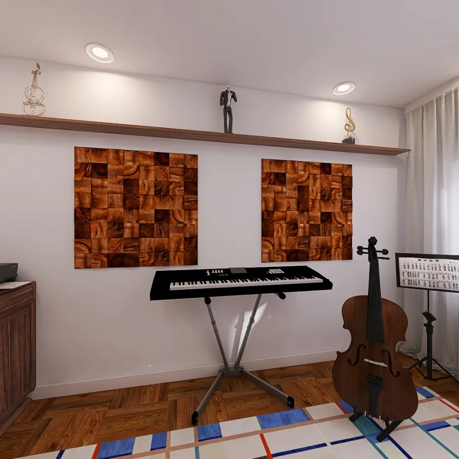 Music room 3d design renderings