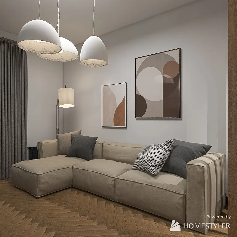 Квартира в стиле Джапанди 3d design renderings