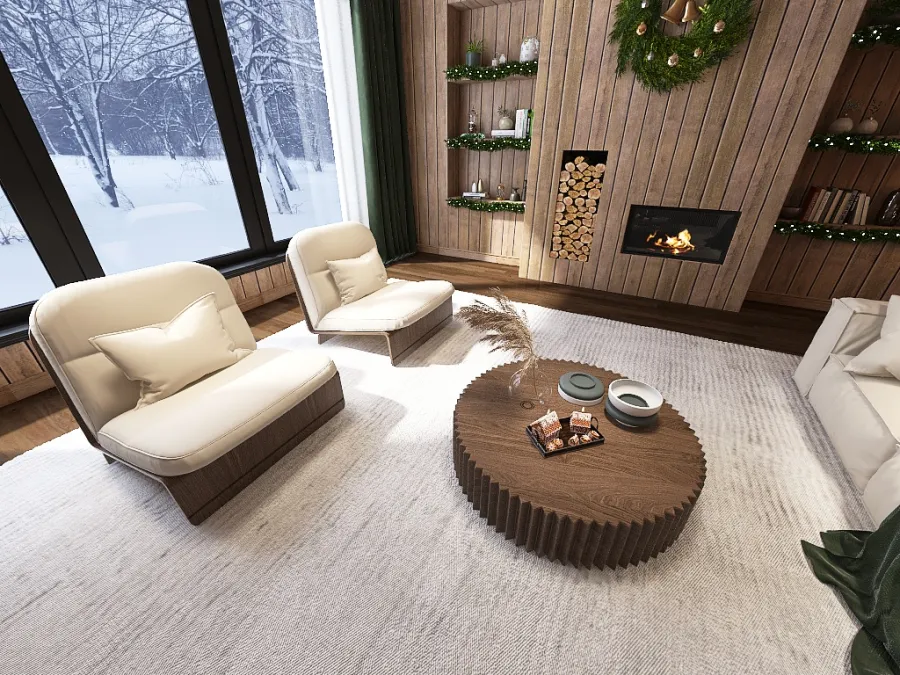 Christmas Cabin 3d design renderings