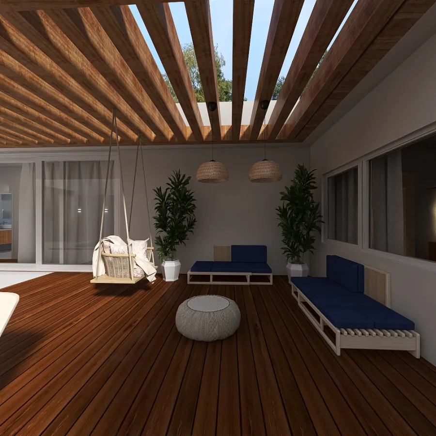 Casa térrea Finalizada 3d design renderings
