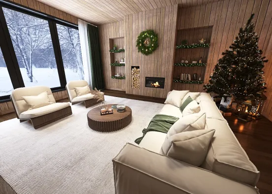 Christmas Cabin Design Rendering