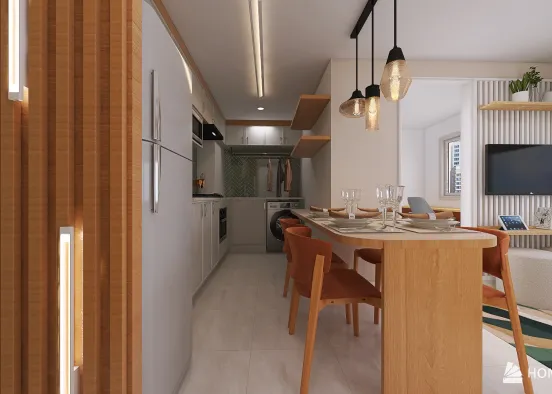 Apartamento 31m² Design Rendering