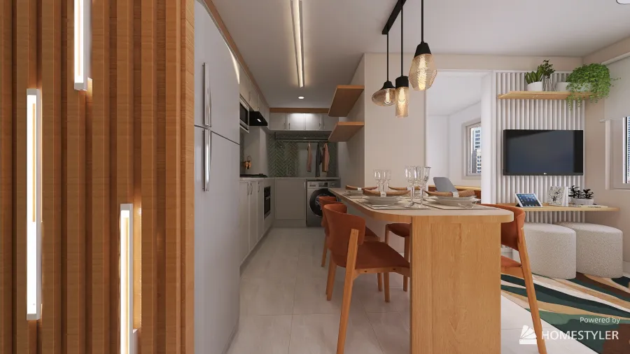 Apartamento 31m² 3d design renderings