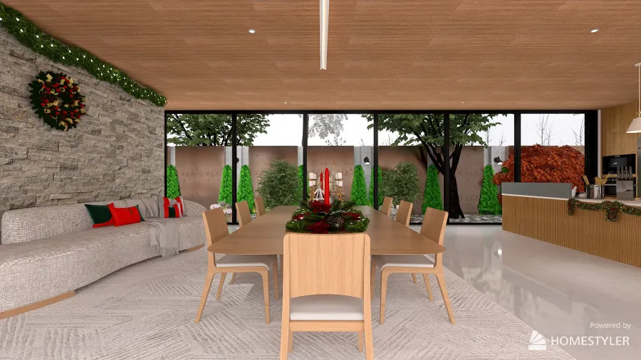 garden house - xmas version 3d design renderings