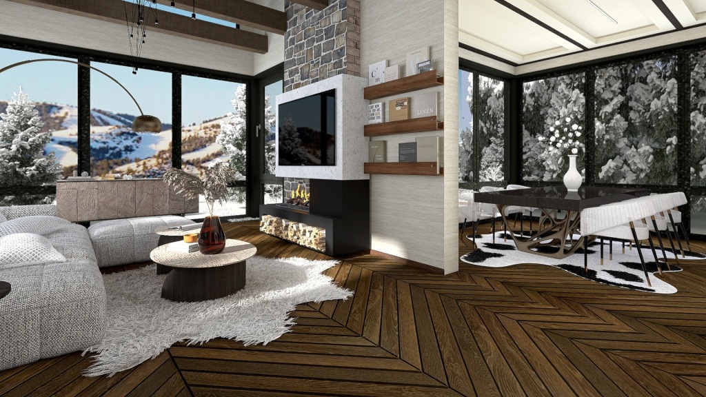 Ski House 3d design renderings