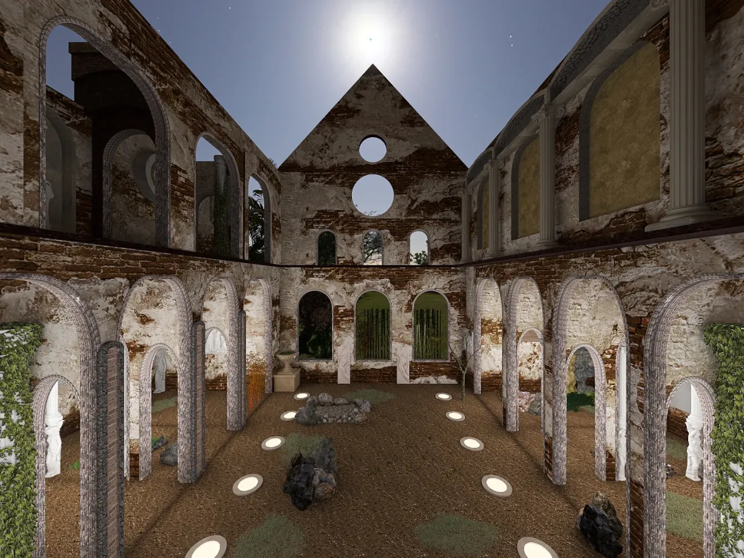 Abbazia di San Galgano 3d design renderings