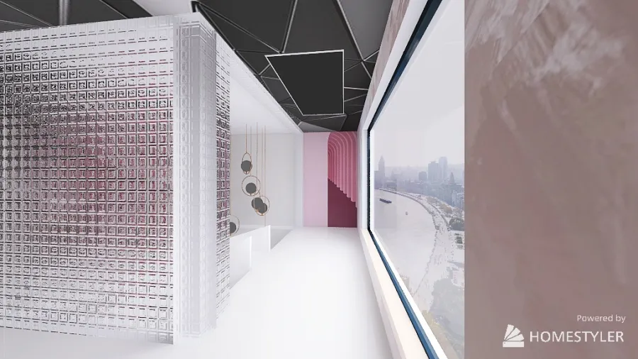Upstairs corridor 3d design renderings