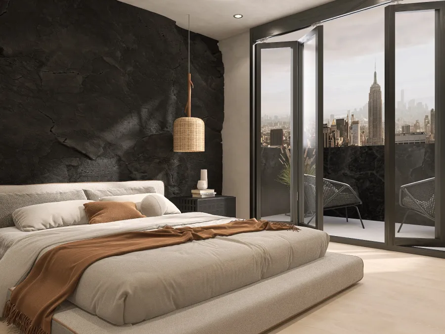 BEDROOM IN NEW YORK 3d design renderings