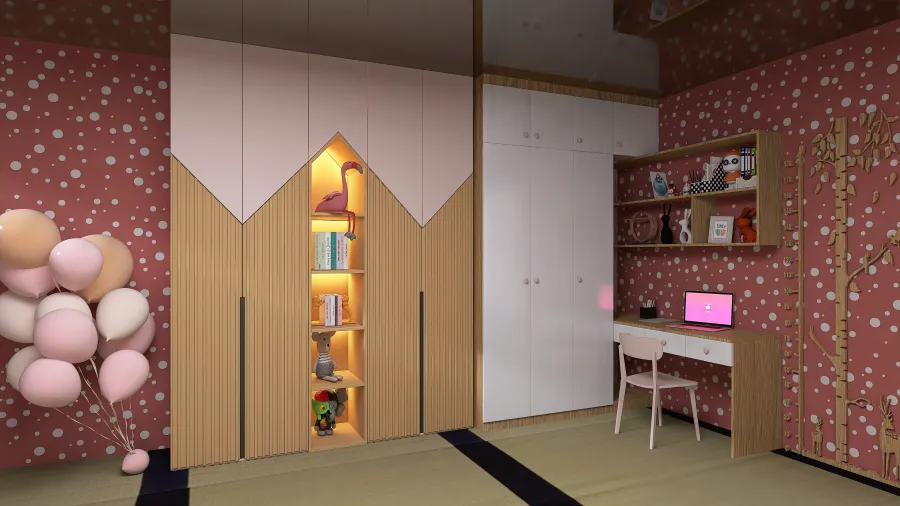 Habitacion infantil 3d design renderings