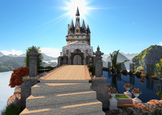 Gennaio (January) - Magical Castle on the Ocean Design Rendering