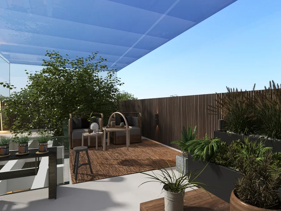 Rooftop greenhouse 3d design renderings
