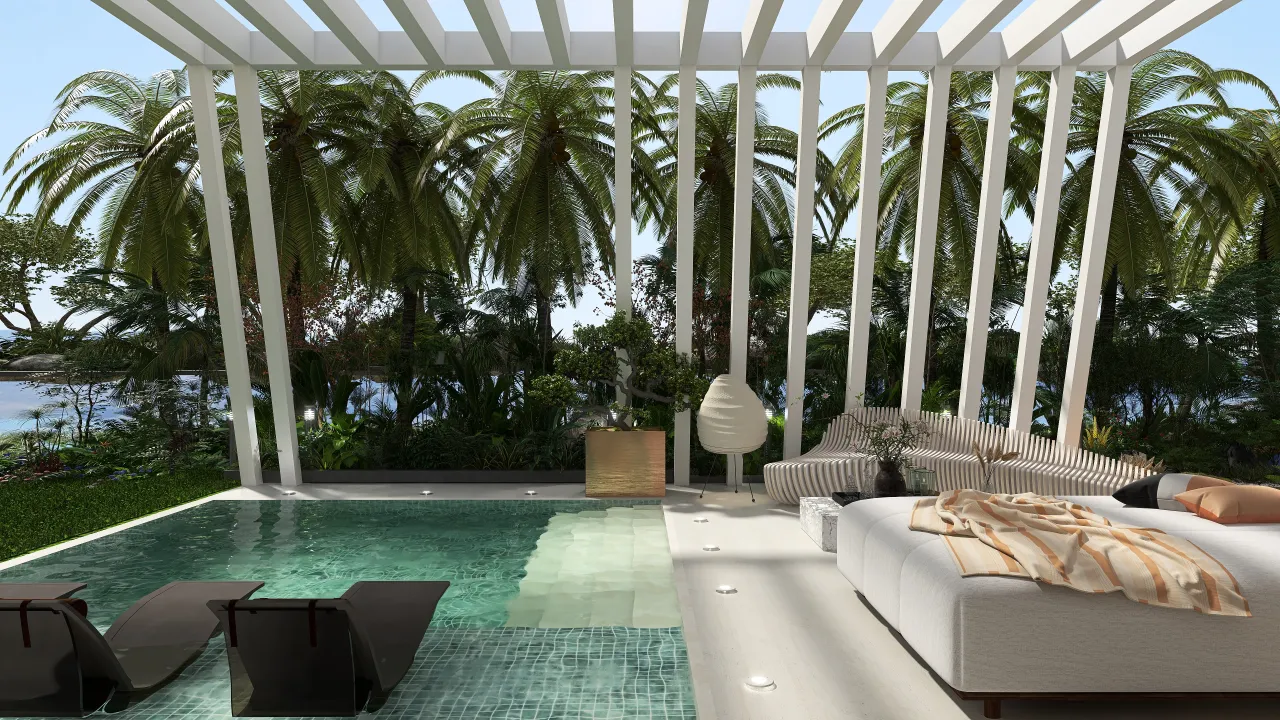 Courtyard 3d design renderings