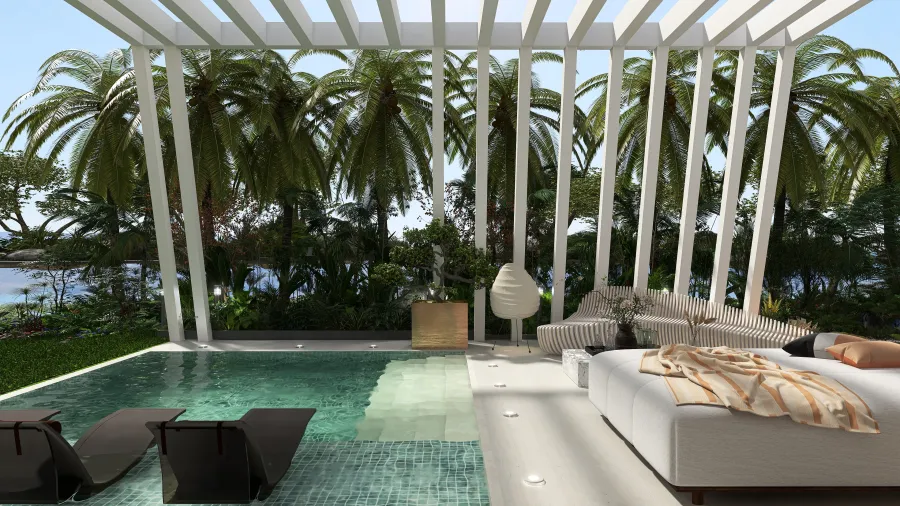 Pool & Lounge 3d design renderings