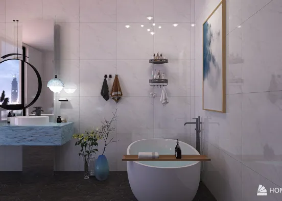Small Modern Bath Design Rendering