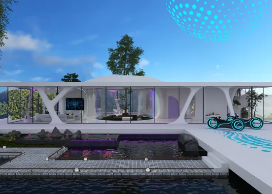 Futuristic house Rendering del Progetto