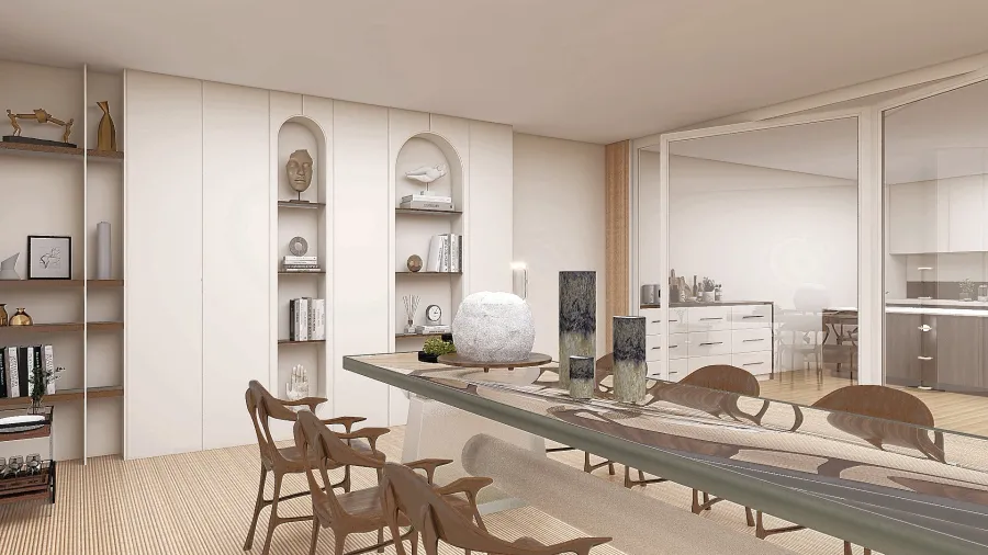 Salón comedor 3d design renderings
