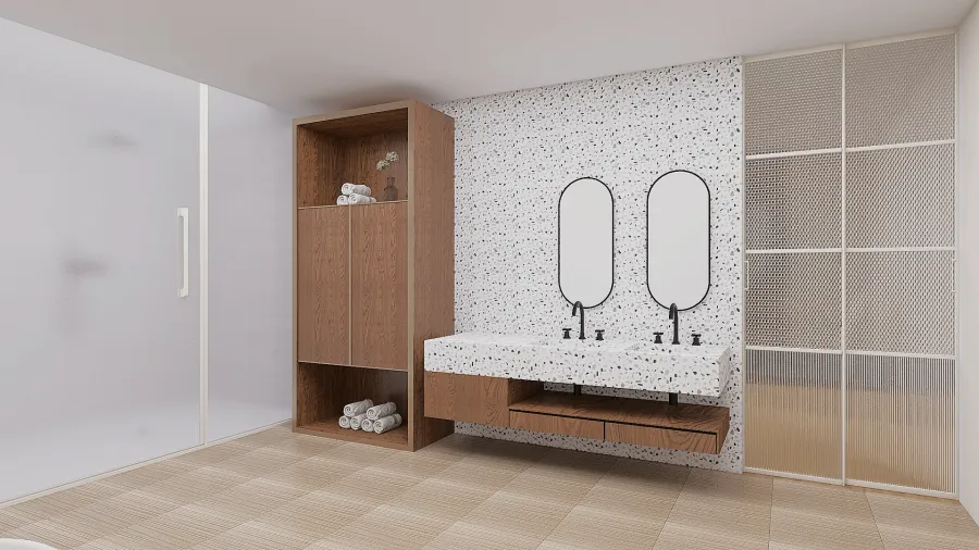 Baño principal 3d design renderings
