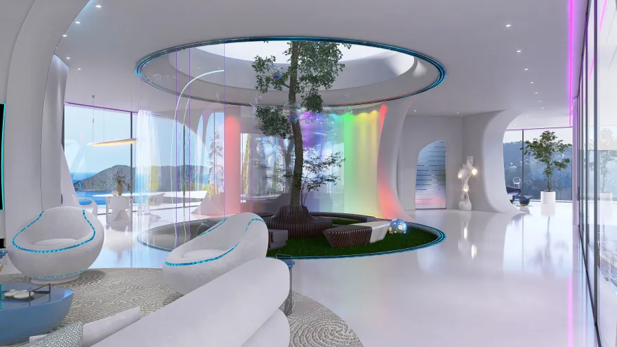 Futuristic house 3d design renderings