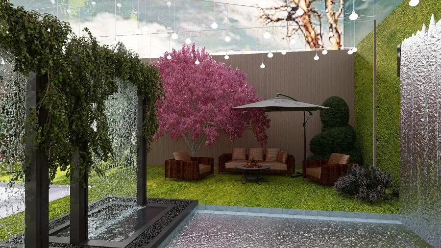 planta baja jardin 3d design renderings