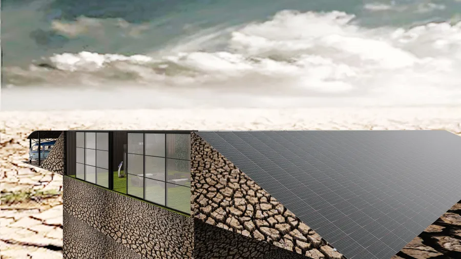 Casa Subterranea 3d design renderings