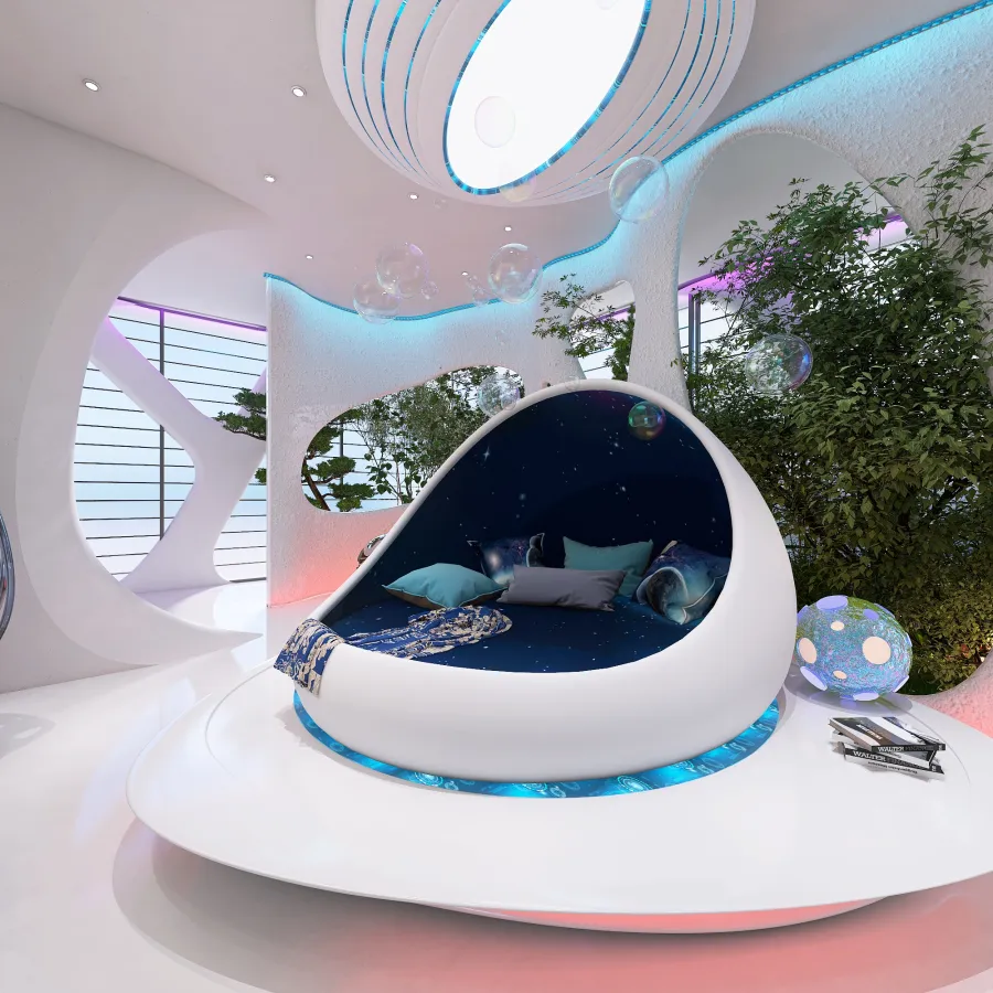 Futuristic house 3d design renderings
