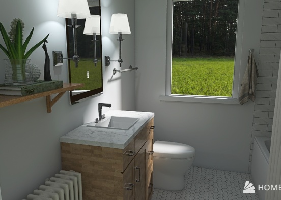 801 Ridge Ter | Guest Bathroom Design Rendering