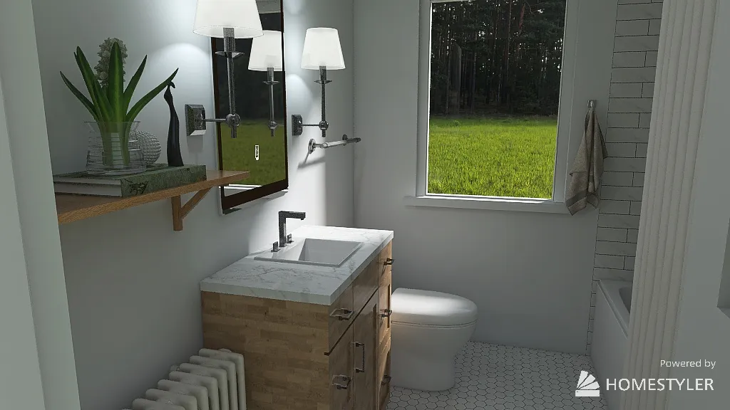 801 Ridge Ter | Guest Bathroom 3d design renderings