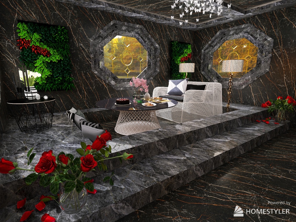 Suken Place living room 3d design renderings