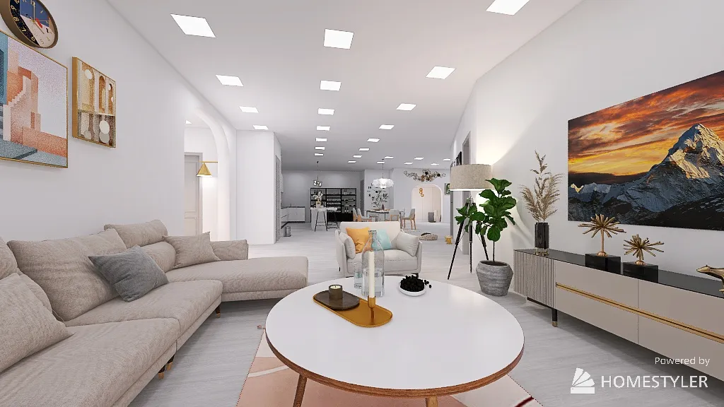 LivingDiningRoom 3d design renderings