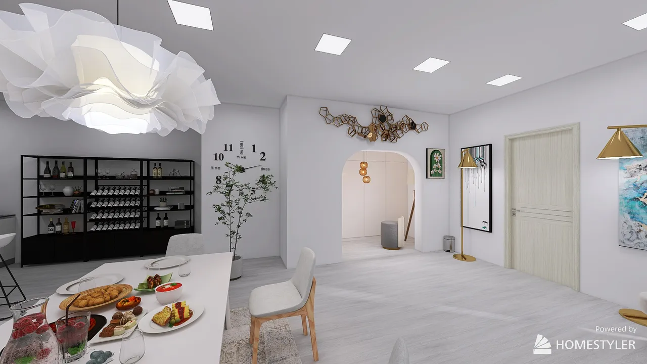 LivingDiningRoom 3d design renderings