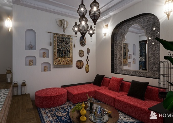 Moroccan Riad Style Design Rendering