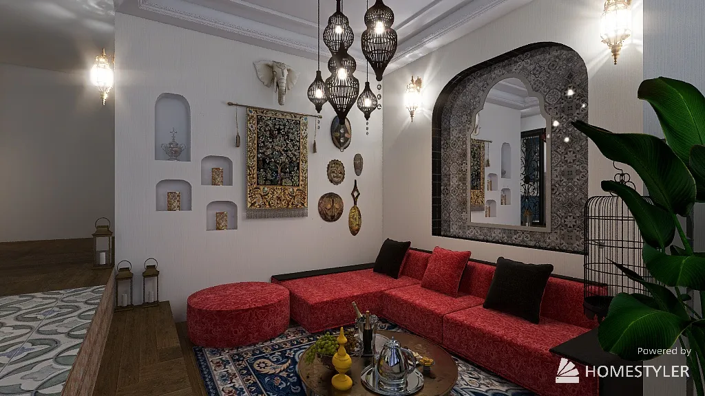 Moroccan Riad Style 3d design renderings