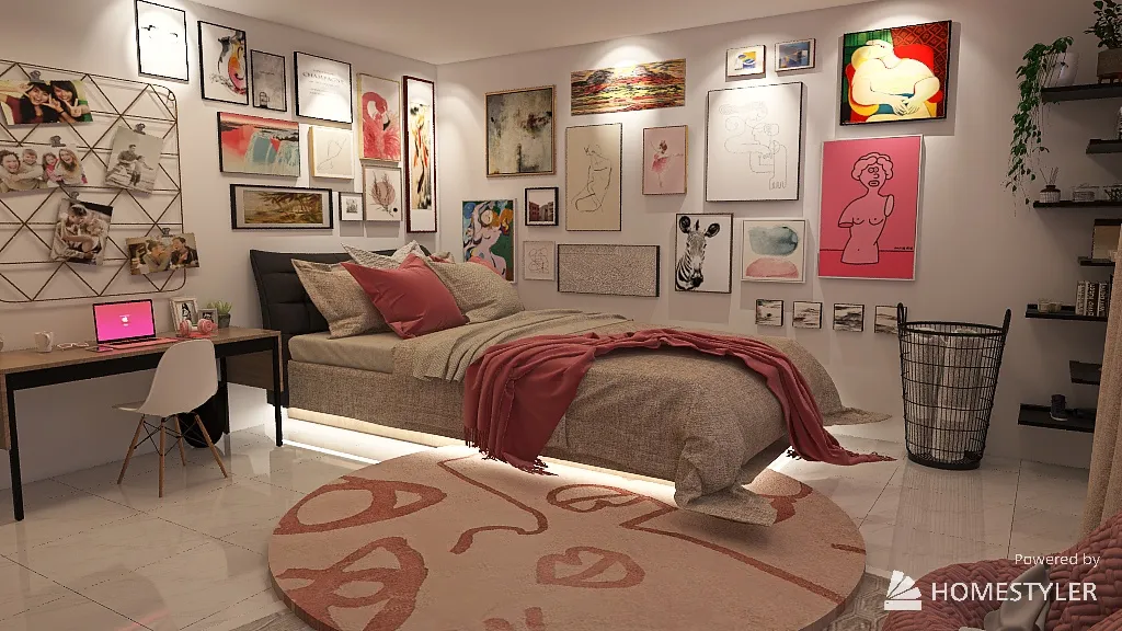 i want to redecorate my bedroom 3d design renderings