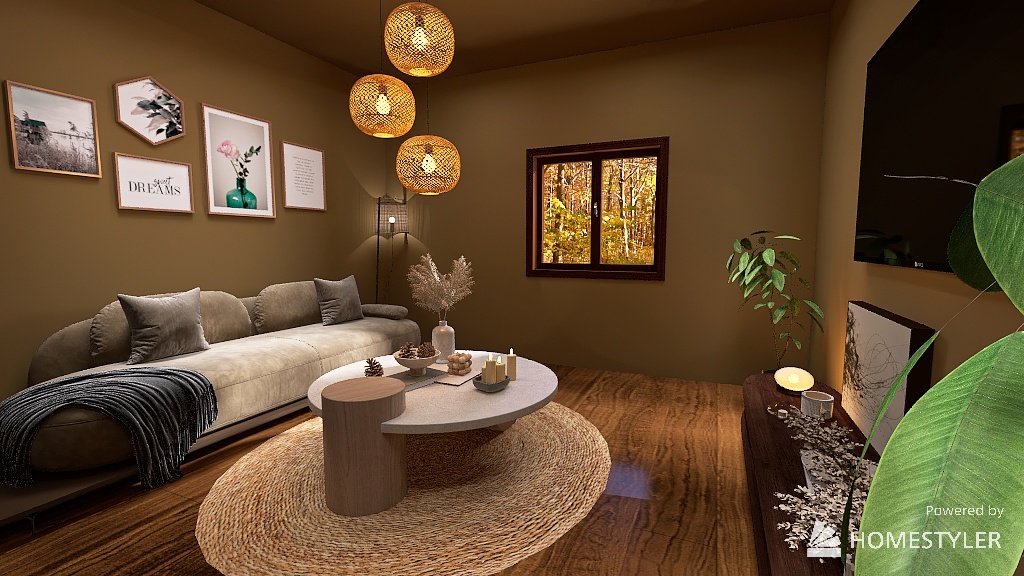 Autumn Cabin 3d design renderings