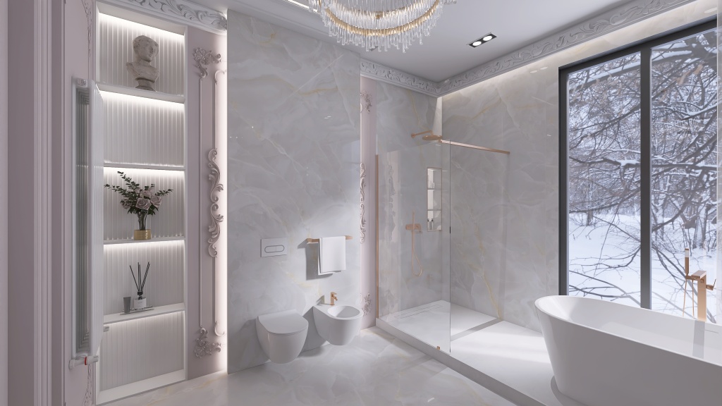 Fürdőszoba 3d design renderings