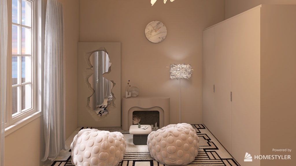 Creamy home 3d design renderings