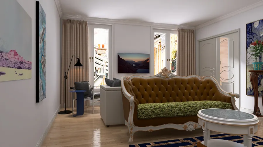 Paris Apartment 3d design renderings