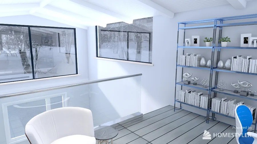 Winter Loft Room 3d design renderings