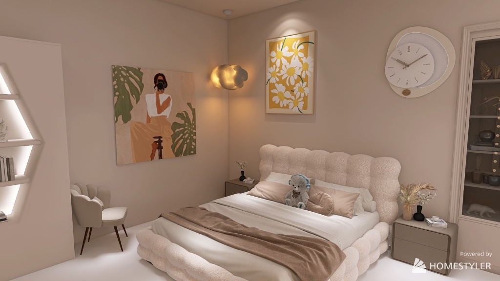 Creamy home 3d design renderings