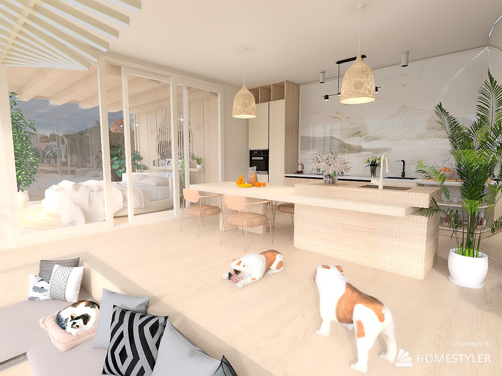 Sunny place 3d design renderings