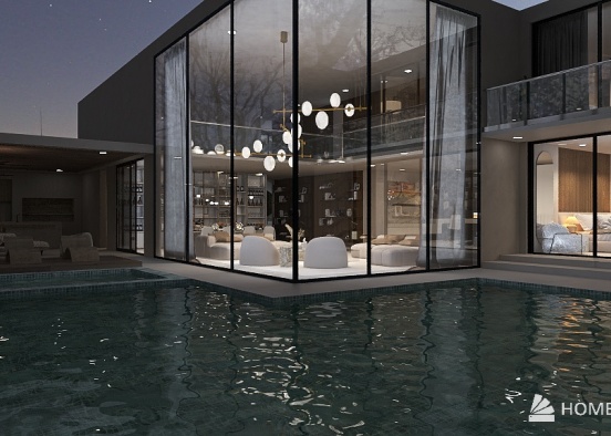 Elegant Modern Contemporary House Design Rendering
