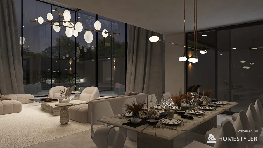 Elegant Modern Contemporary House 3d design renderings