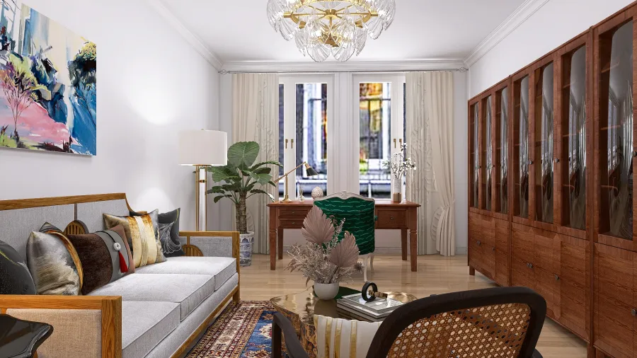 Paris Apartment 3d design renderings