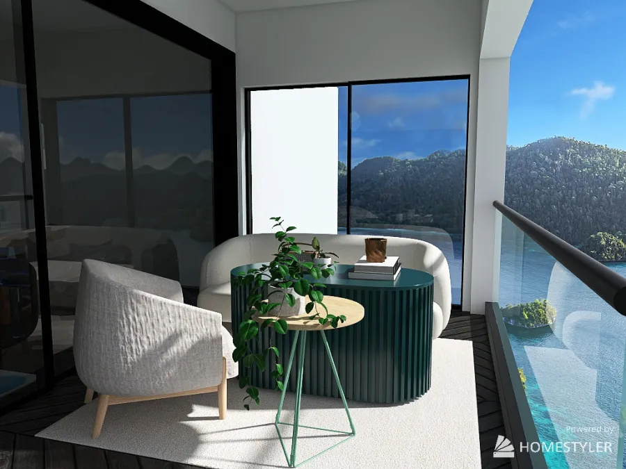 Tiny house with view 3d design renderings
