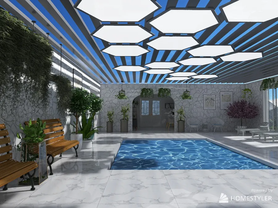 Create sunken space..Welcome to the country club 3d design renderings