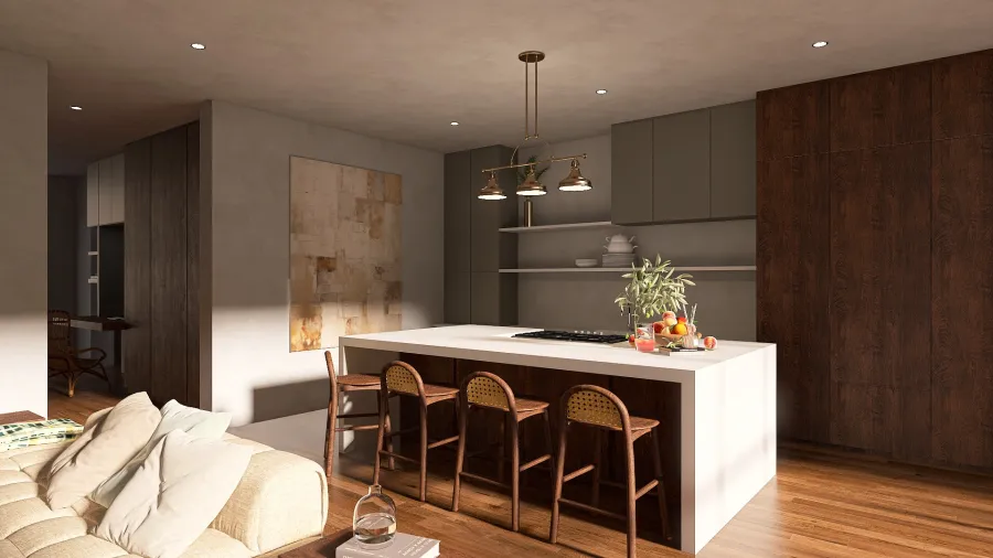 Living, Dining & Bedroom 3d design renderings
