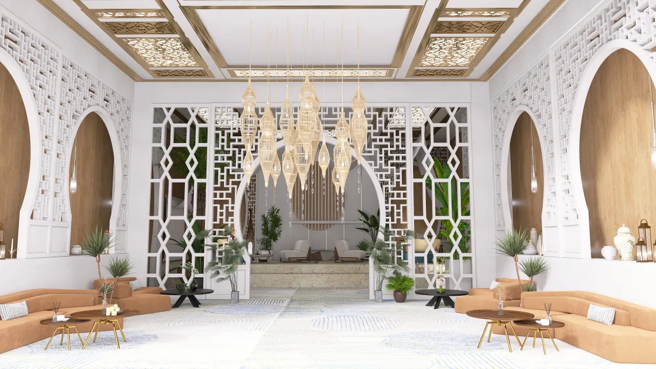 Moroccan retreat 3d design renderings