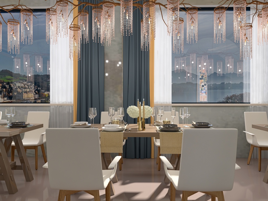 Tbilisi restaurant 3d design renderings