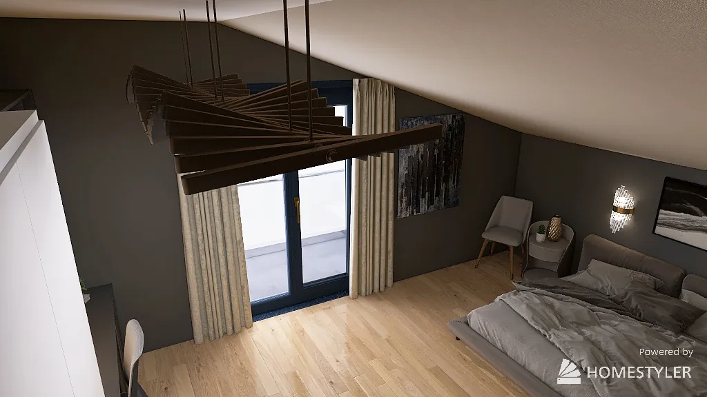 apartment in the city 3d design renderings