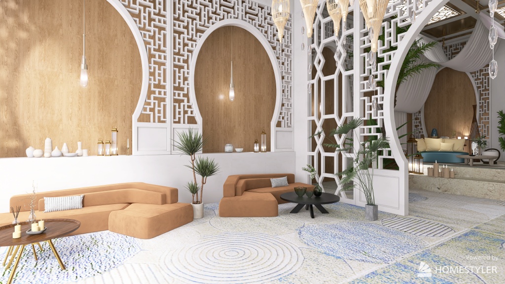 Moroccan retreat 3d design renderings